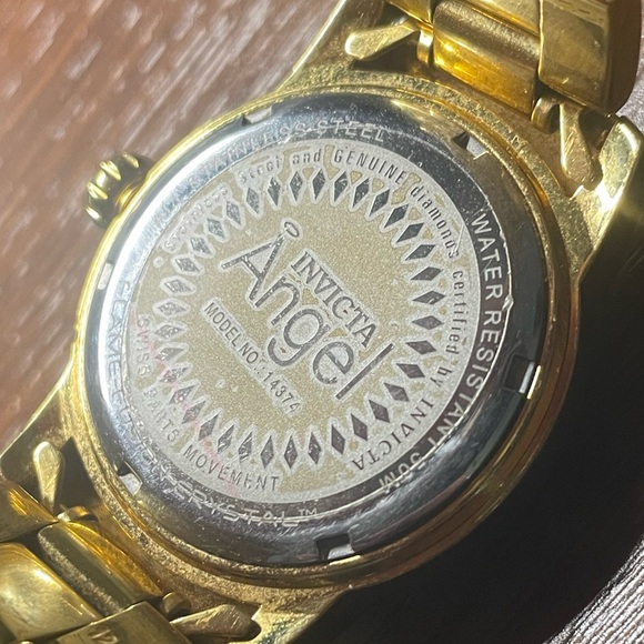 Invicta Angel Watch *Real Diamonds* *18k Gold Plated* - Picture 3 of 3